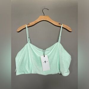 7 for all mankind mint green crop top